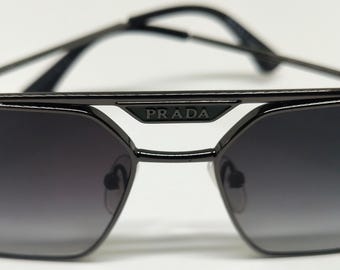 Vintage Gucci Y2k Shield Sunglasses 1058 Brown Gradient Lens Red