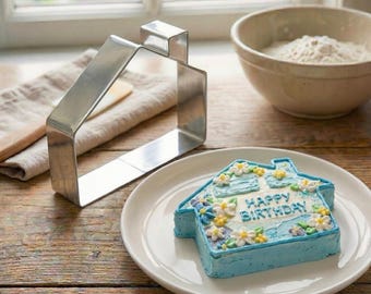 House Cake Pan | Stainless Steel Mousse Ring for Sweet Desserts | Cozy Bakeware for Housewarming & Family Celebrations