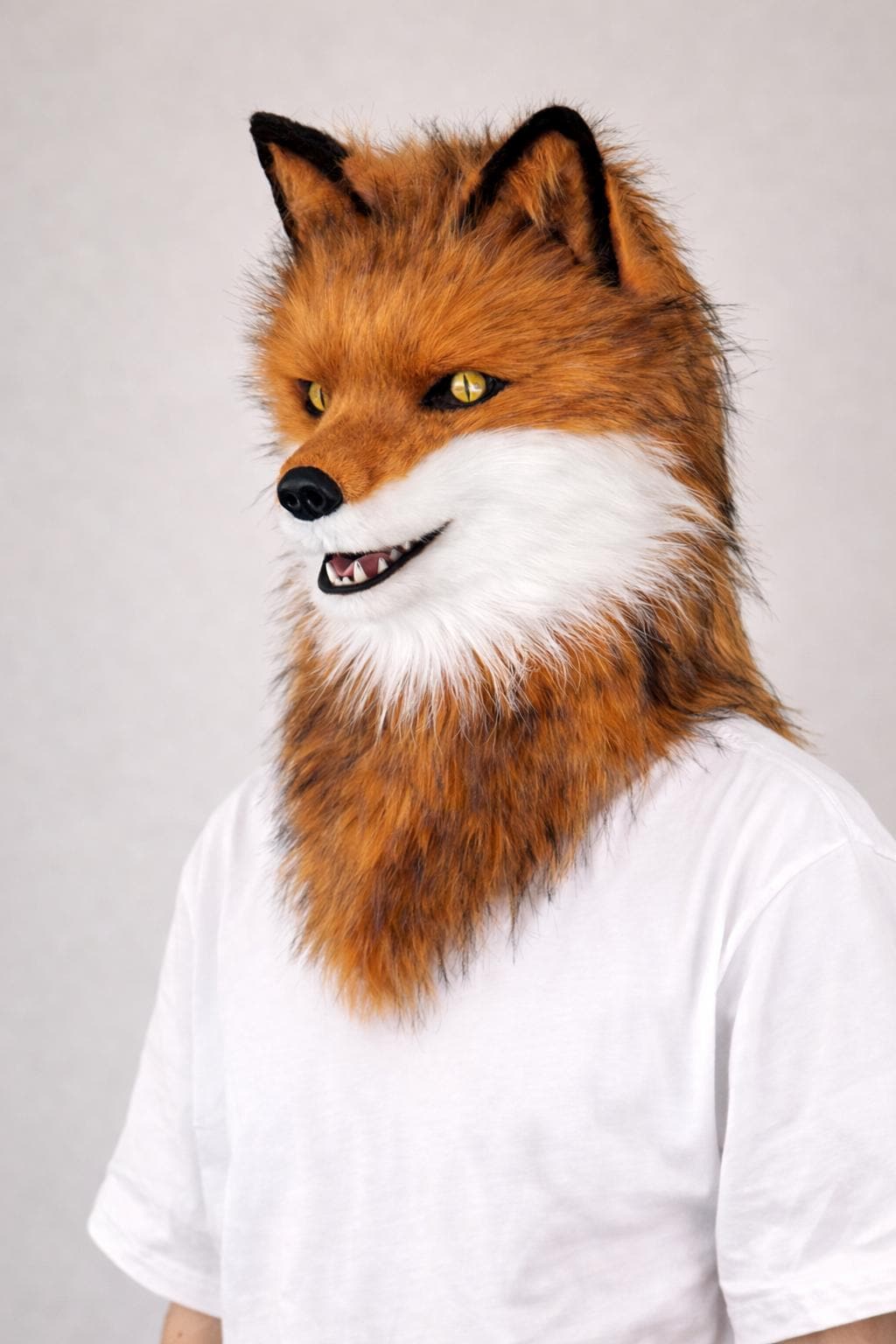Realistic Handmade Fox Mask, Full Head Faux Fur Animal Cosplay ...