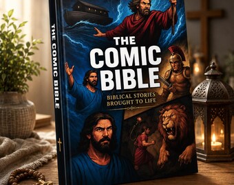 The Comic Bible | Illustrated Christian Graphic Novel | Bible Stories Book for Teens & Adults | Christian Gift | Full Color Faith Book
