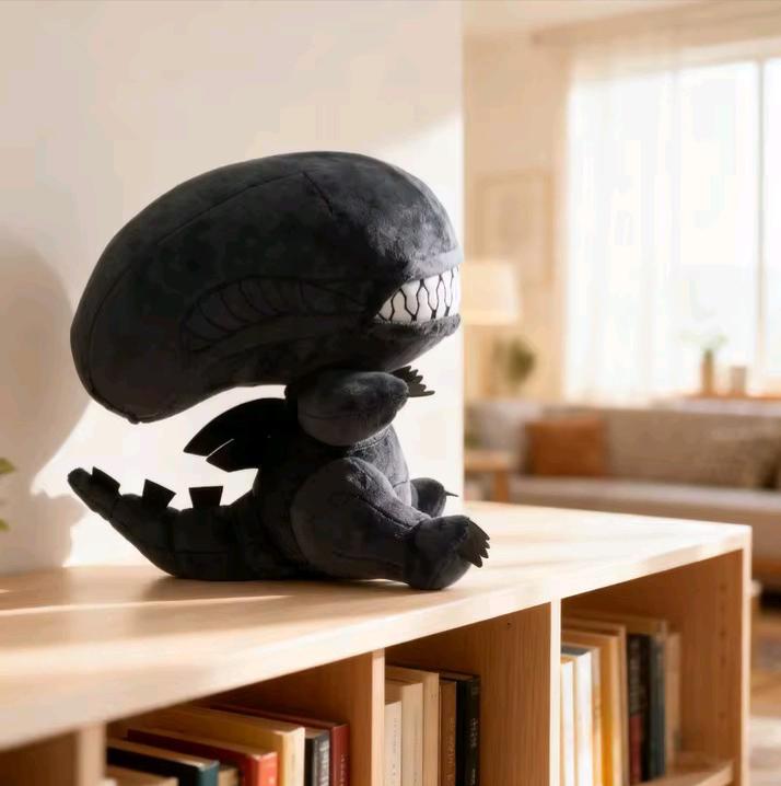 Alien Xenomorph Plush Toy 25cm, Cute Horror Plushie, Soft Stuffed Sci ...