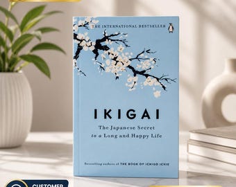 Ikigai Book Paperback English Self Help Life Purpose Happiness Guide Adult Reading Gift Inspirational Book Mindfulness Japanese Philosophy