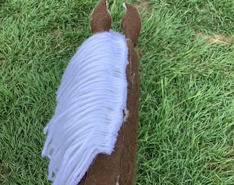 Flaxen chestnut hobby horse || Made with foam and other materials