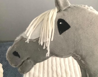 Gray welsh pony hobbyhorse || Made with foam || 25 in