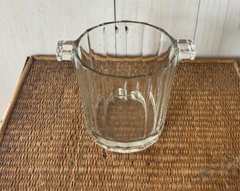 Vintage crystal ice bucket from Italy, housewarming gift, wedding gift, barware