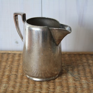 silver plate pitcher, silver plate creamer, Morton Parker creamer, made in Canada, Marlboro Plate, small pitcher, small silver pitcher
