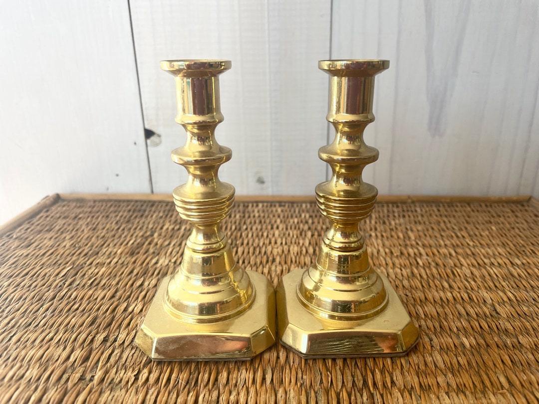Brass Baldwin Candlestick Holders, Baldwin Candlestick Holders, Vintage