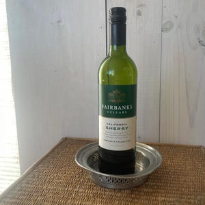 pewter wine coaster, Poole wine coaster, large pewter coaster, Poole pewter coaster, hostess gift