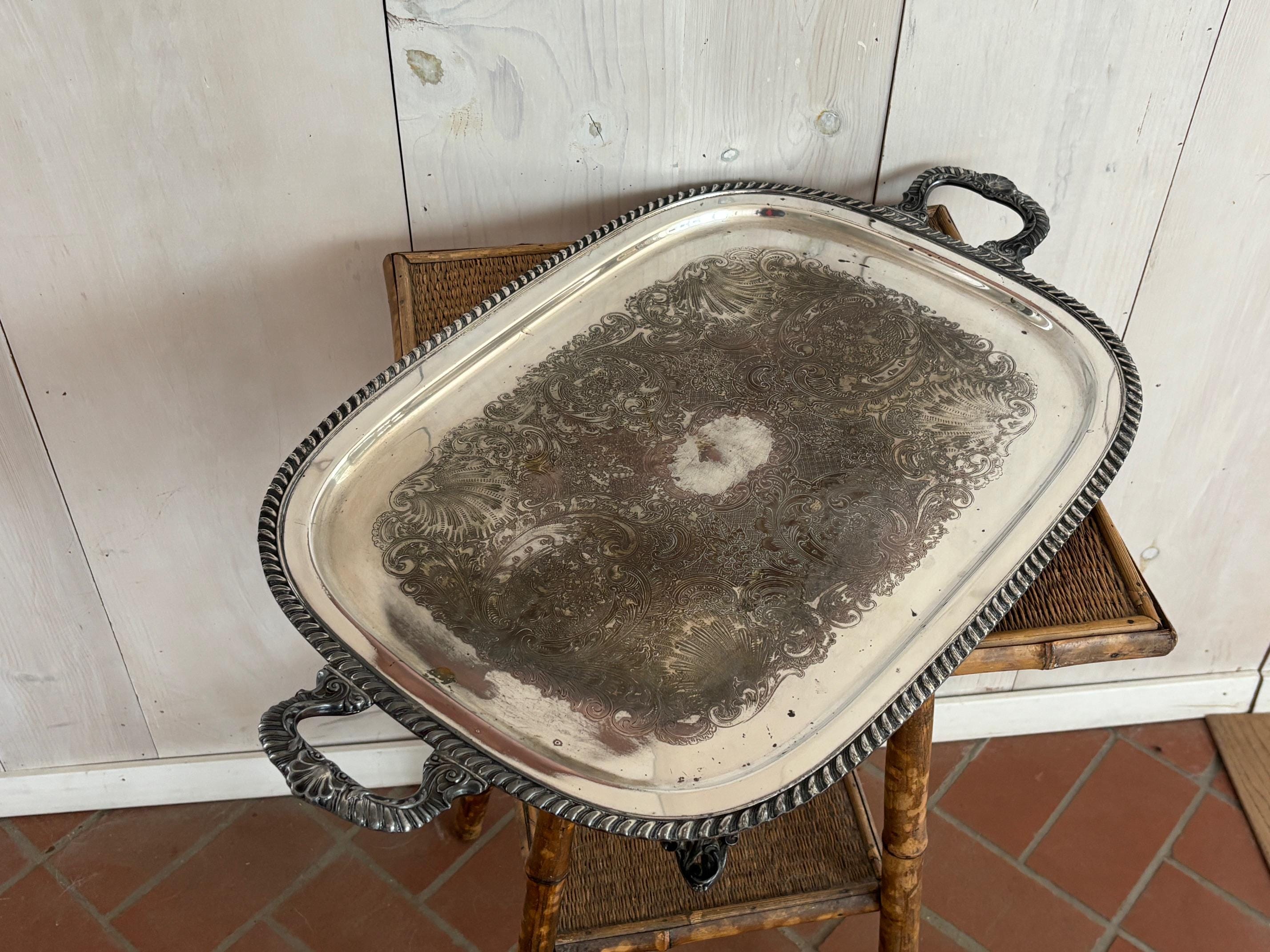 Sheridan Large Silverplate Tray - Etsy