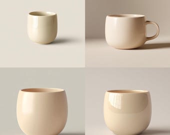 Minimalist ceramic coffee cup