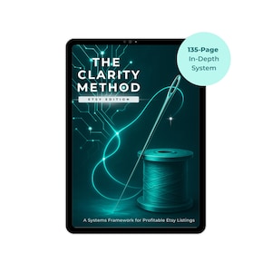 Etsy Listing Optimisation System | Profitable Listings, SEO, AI Prompts | Clarity Method Guide for Etsy Sellers