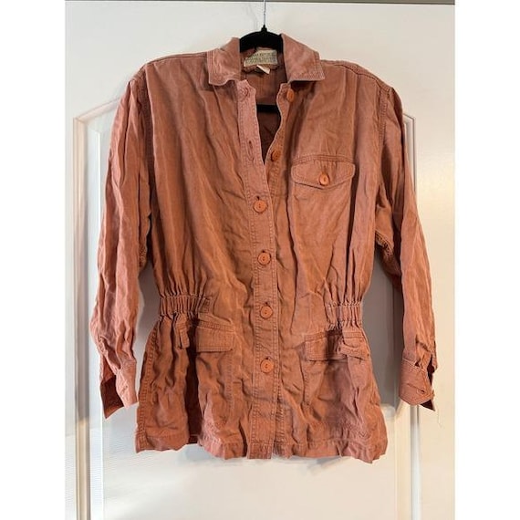 Banana Republic, Banana Republic Safari Jacket Women XS Terracotta Vintage Rayon Utility Coat