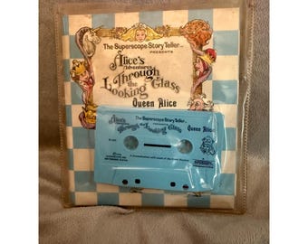 Superscope Alice Through the Looking Glass Kids Book Cassette Blue 1976