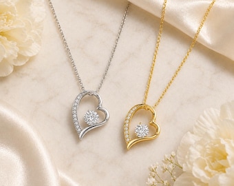 To My Daughter Heart Necklace from Mom, Birthday Graduation Christmas Valentine Gift for Daughter