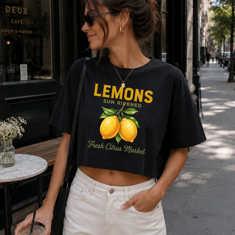 Comfort Colors® Vintage Lemon Shirt, Lemon Tee, Summer Fruit Tee, Citrus Lover Tee, Lemon Lover Gift, Fresh Fruit Tee, Summer Aesthetic Tee afbeelding 16