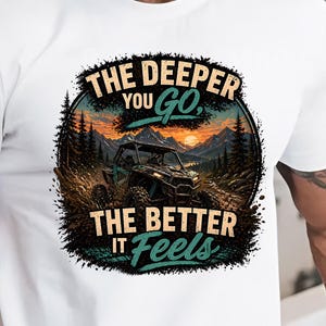 Side-by-Side-Offroad-Zitat (PNG-Grafik), raue Berglandschaft, sublimationsgeeignet, digitaler Download
