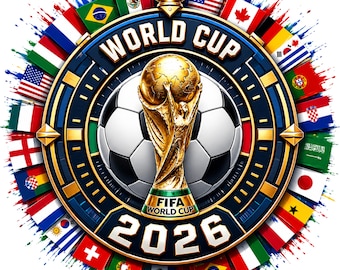 2026 Soccer Championship Trophy PNG | Football Clipart, Sublimation T-Shirt Design, Sports World Cup 2026 PNG, Digital Download