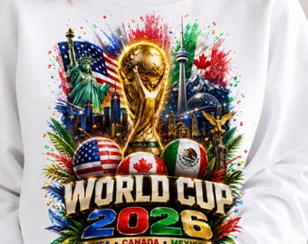 VM 2026 PNG Fotboll Clipart | USA Kanada Mexiko Flagga, Sublimering Fotboll PNG, Patriotisk Tröja, Digital Nedladdning