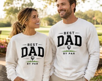 Fars dag PNG, golfboll på tee med gräs – Fars dag golf pappa sublimering, herrskjorta design, pappa av par, digital nedladdning