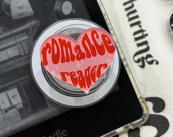 Romance Reader PhoneGrip, Cute Book Lover PopSocket Gift for Readers, Aesthetic Reader PopSocket Accessory, Soft Girl Romance booktok reader
