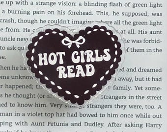 Hot Girls Read Phone Grip, Booktok Reader Aesthetic, Hot Girls Read Accessory, Trendy Bookish Phone Grip, Bibliophile PhoneGrip, reader girl