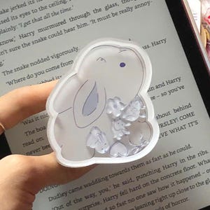 Bunny Shaker PhoneGrip, kawaii Liquid PhoneGrip, Esthetic Shaker PopSocket, Girly PhoneGrip, Kawaii Bunny Shaker Grip, Bunny Floating Charm