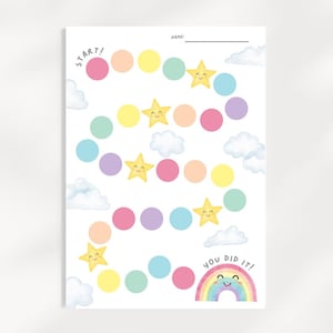 Reward Chart, Potty Training, Sticker Reward, Digital Download A4