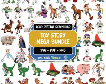 Toy Story Clipart Bundle, Toy Story SVG, Toy Story png and Digital Papers, Buzz Woody SVG, Toy Story alphabet and font