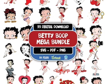 Betty Boop SVG Bundle, Betty Boop PNG, Betty Boop Svg Files for Cricut and Silhouette, Betty Boop svg cut files for Cricut , Betty Boop png