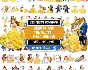 Beauty and Beast SVG, Belle PNG Clipart Bundle, Beauty and the Beast SVG, Instant Digital Download, Princess shirt