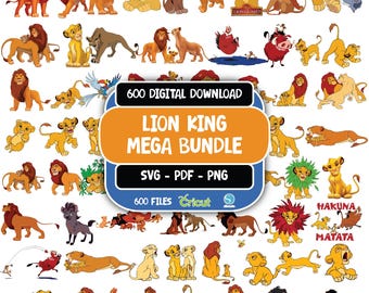 Lion King SVG Bundle, Simba Svg Files for Cricut, Lion King Png, Hakuna Matata Svg for Shirts, Layered Svg Files Instant Download