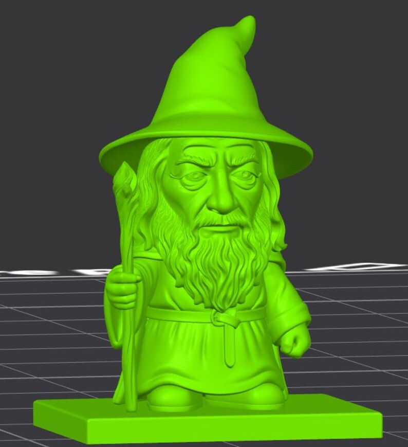 Gandalf Miniature STL File for 3D Printing - Cartoon Wizard Figurine - Etsy