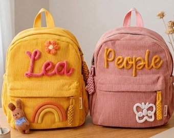 Custom Kids Backpack, Toddler School Bag, Flower Girl Present, Kindergarten Bag