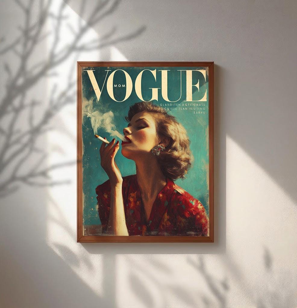 Vintage Vogue Poster - Etsy Canada