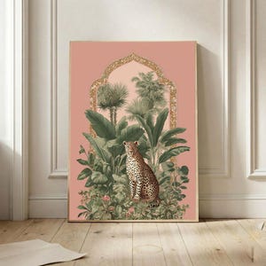 Pink Chinoiserie Leopard - Etsy