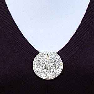 Vintage large rhinestone dress clip by &quot;Artisan&quot;