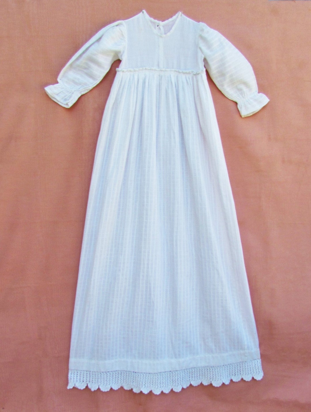 Antique Long Baby Dress C.1900 Lacetrimmed Infant Dress Etsy