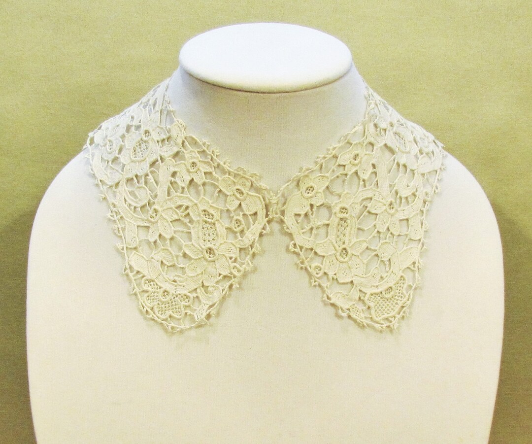 Antique Lace Collar Handmade Needle Lace Collar off White - Etsy