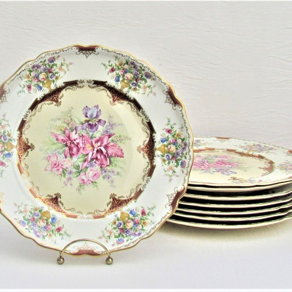 Set of 8 Rosenthal Bavaria ornate dinner plates