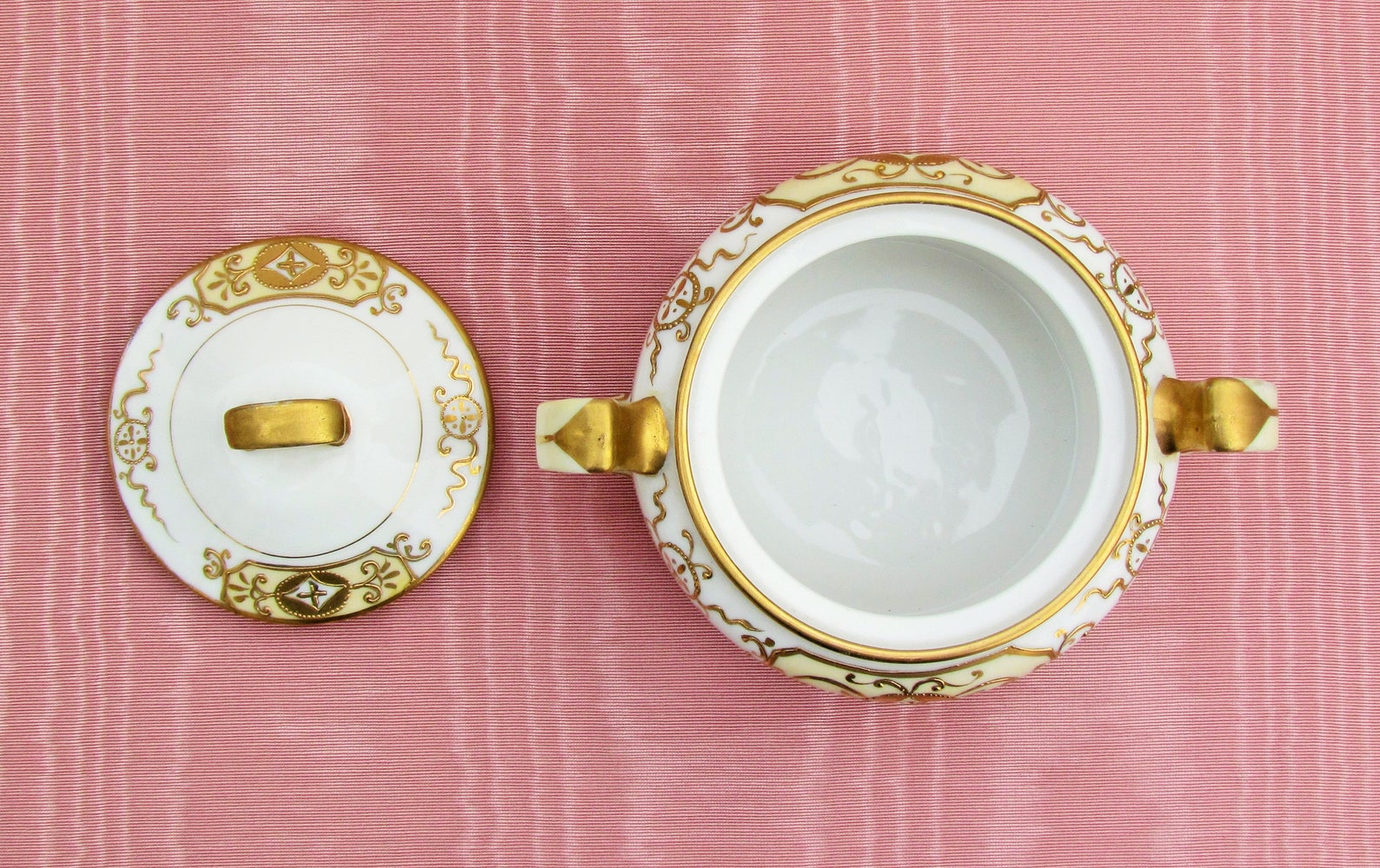 Nippon Creamer and Sugar Set With Heavy Gold Decoration on Etsy