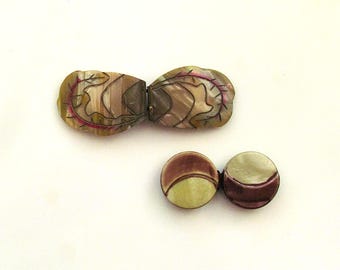 Lot of 2 Art Deco celluloid belt buckles