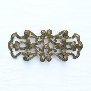 Antique brass cummerbund, belt ornament