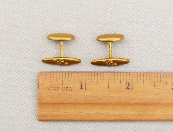 Antique gold filled women's cuff links, Edwardian… - image 4