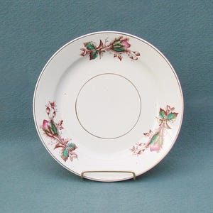 Antique Moss Rose ironstone 8&quot; plate