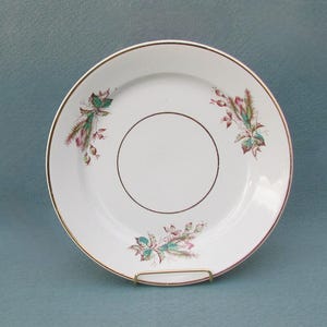 Antique Moss Rose ironstone 9&quot; plate