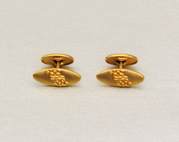 Antique gold filled women's cuff links, Edwardian… - image 3