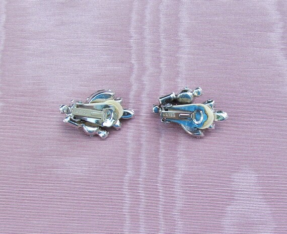 Vintage Weiss rhinestone brooch and earrings, lar… - image 9