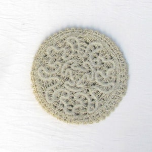 Set of 12 antique handmade bobbin lace doilies, never used