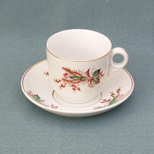 Antique Moss Rose ironstone cup and saucer