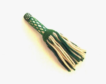 Antique dark green tassel